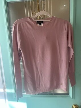 Luisa Spagnoli Pink Wool Crew Neck Sweater